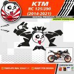 Motorbike template ktm rc 125 200 390