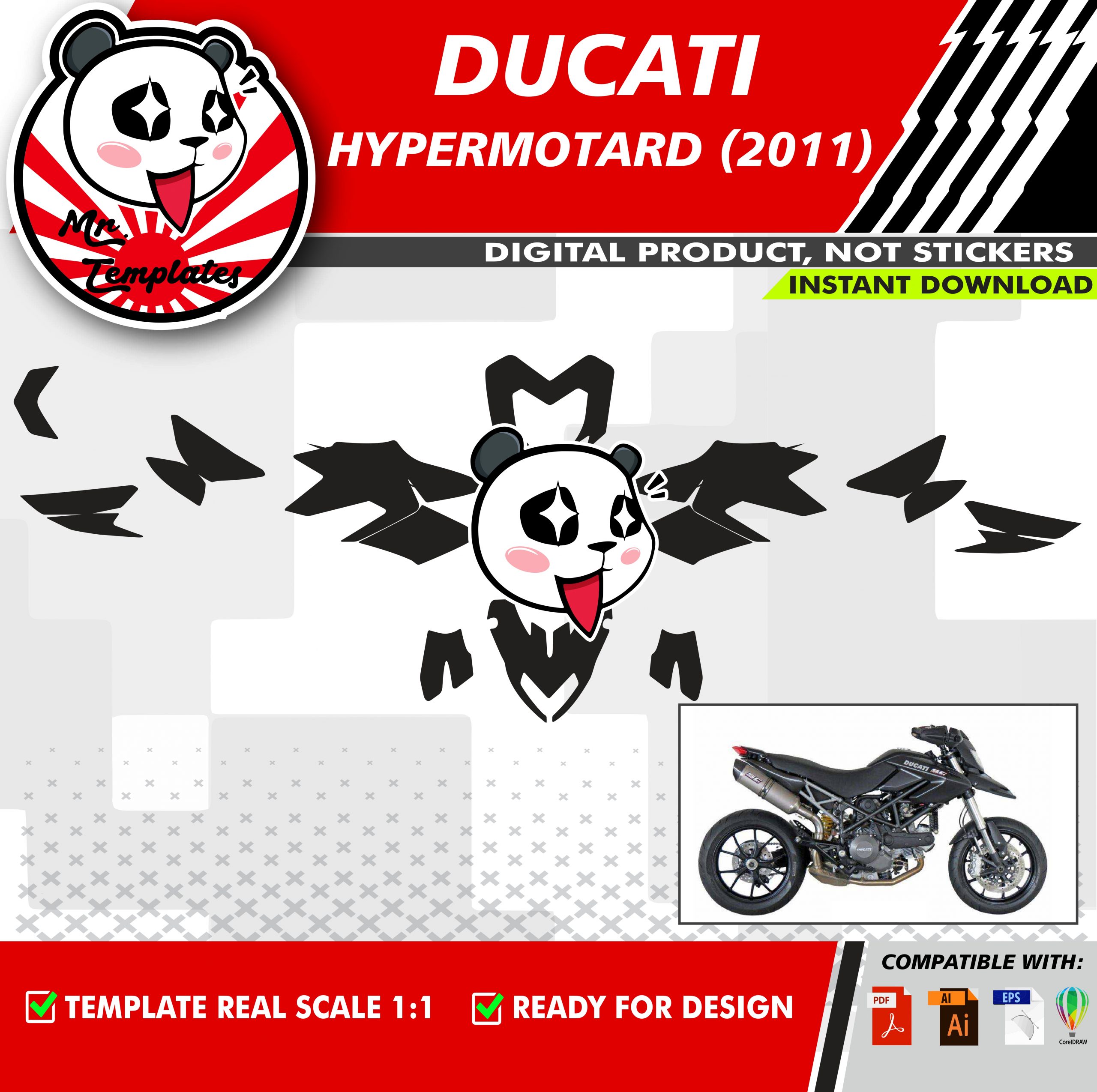 TEMPLATE DUCATI HYPERMOTARD | MOTOPROTEMPLATES