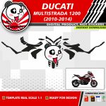 Motorcycle vector template ducati multistrada