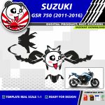 Motorcycle template suzuki gsr 750