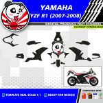 Motorcycle template yamaha yzf r1