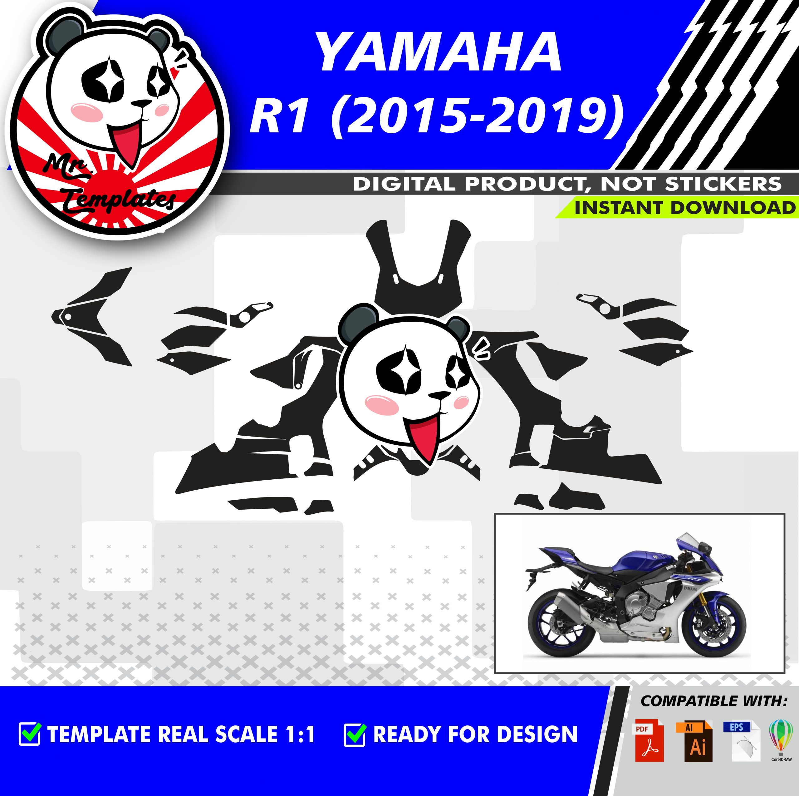 TEMPLATE YAMAHA R1 (15-19) | MOTOPROTEMPLATES