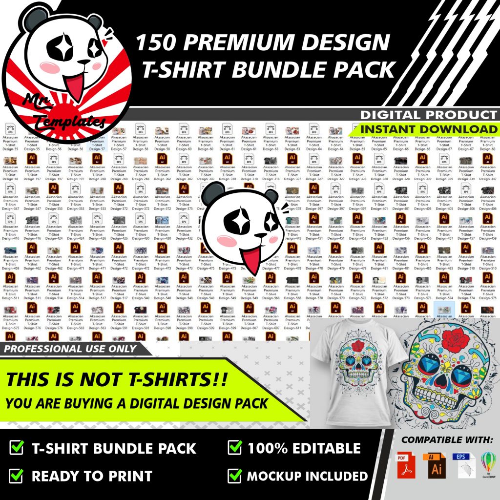 descargue el paquete de camisetas de diseño vectorial premium