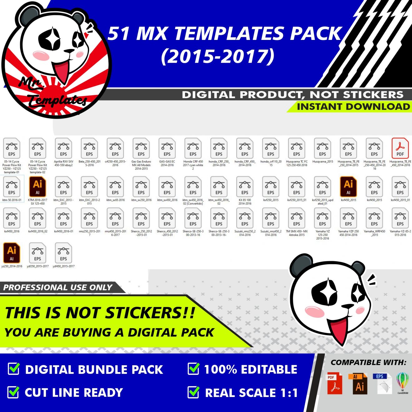 51 MX TEMPLATES PACK (2015 2017) MOTOPROTEMPLATES