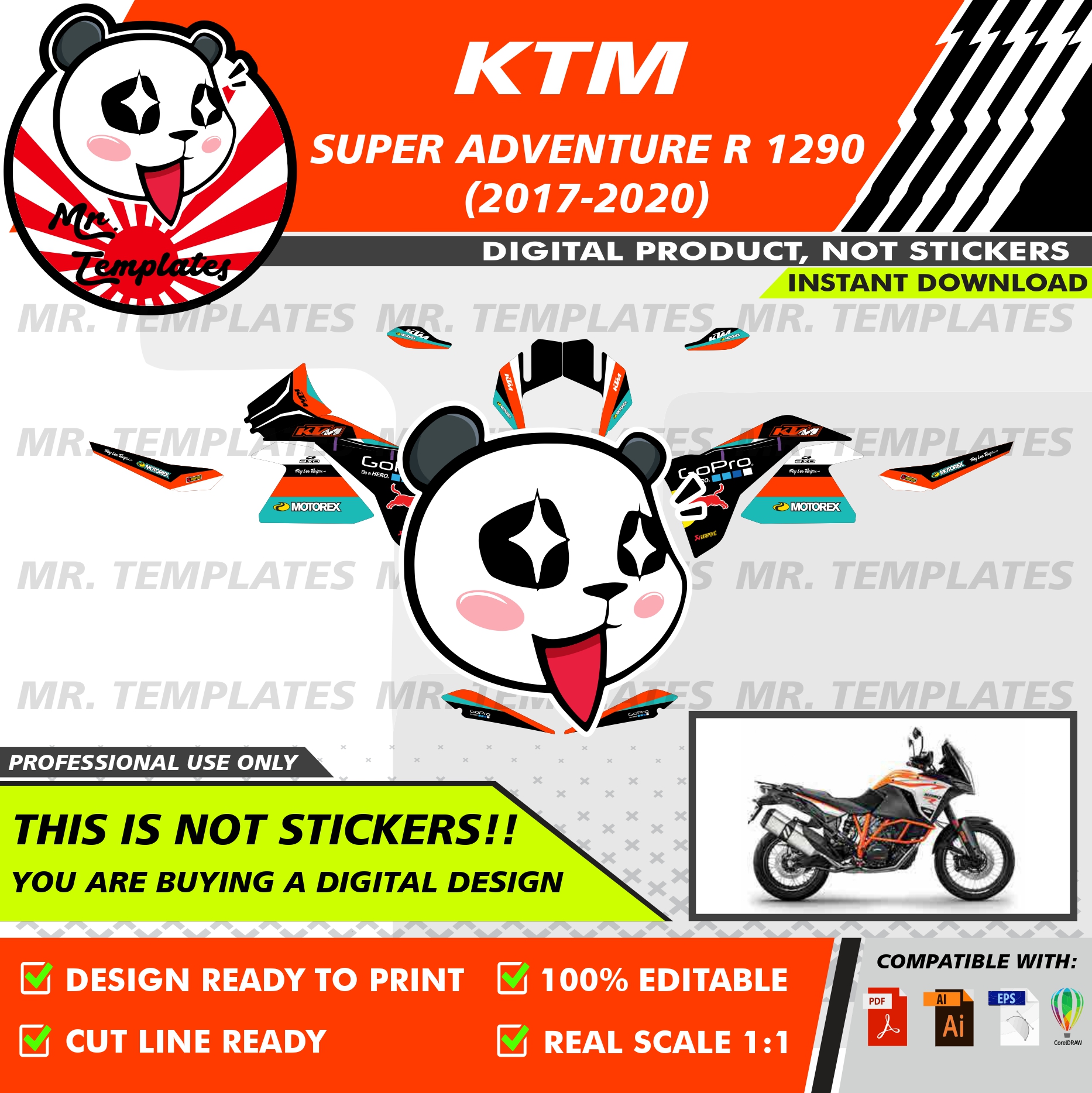 ▷ デザインをダウンロード KTM スーパーアドベンチャー 1290 |モト