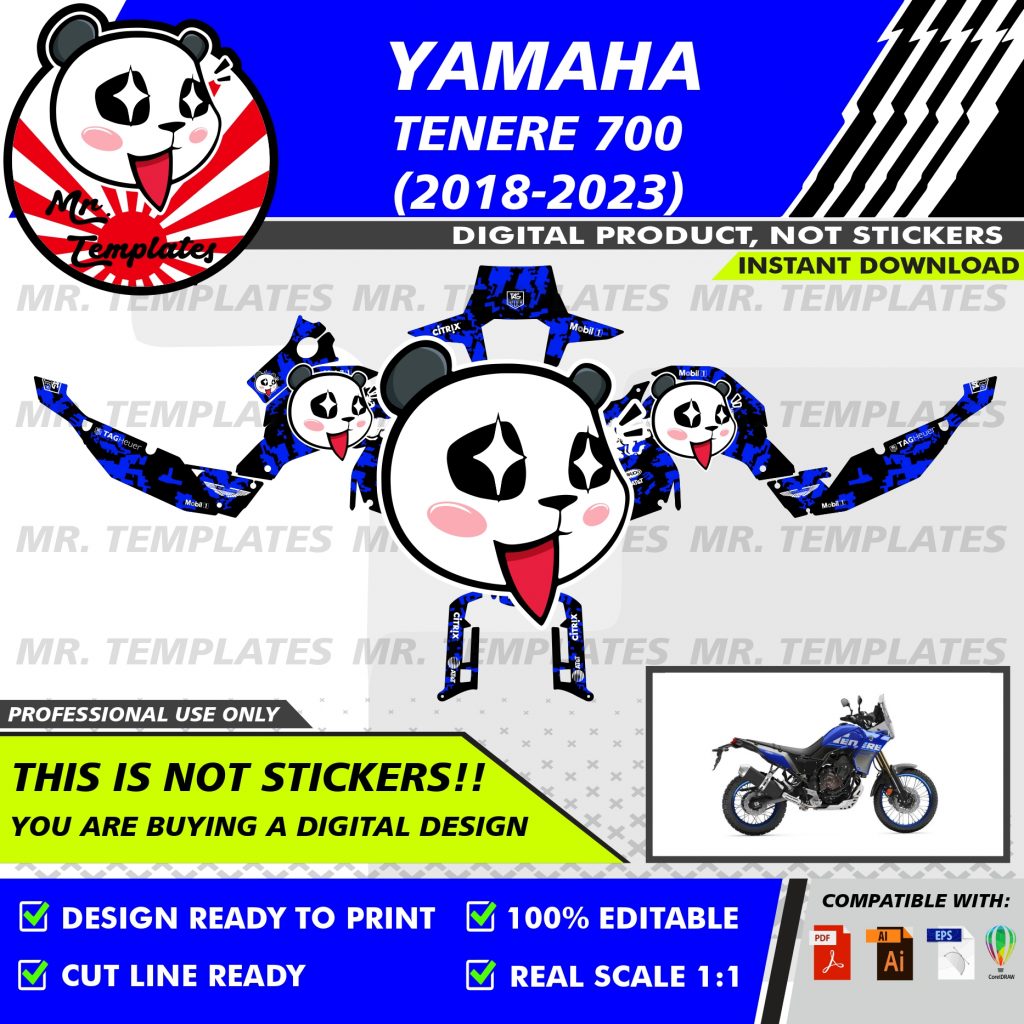 векторный файл скачать дизайн мотоцикл yamaha tenere 700