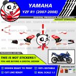 Download vector file design motorcycle yamaha r1 print decals