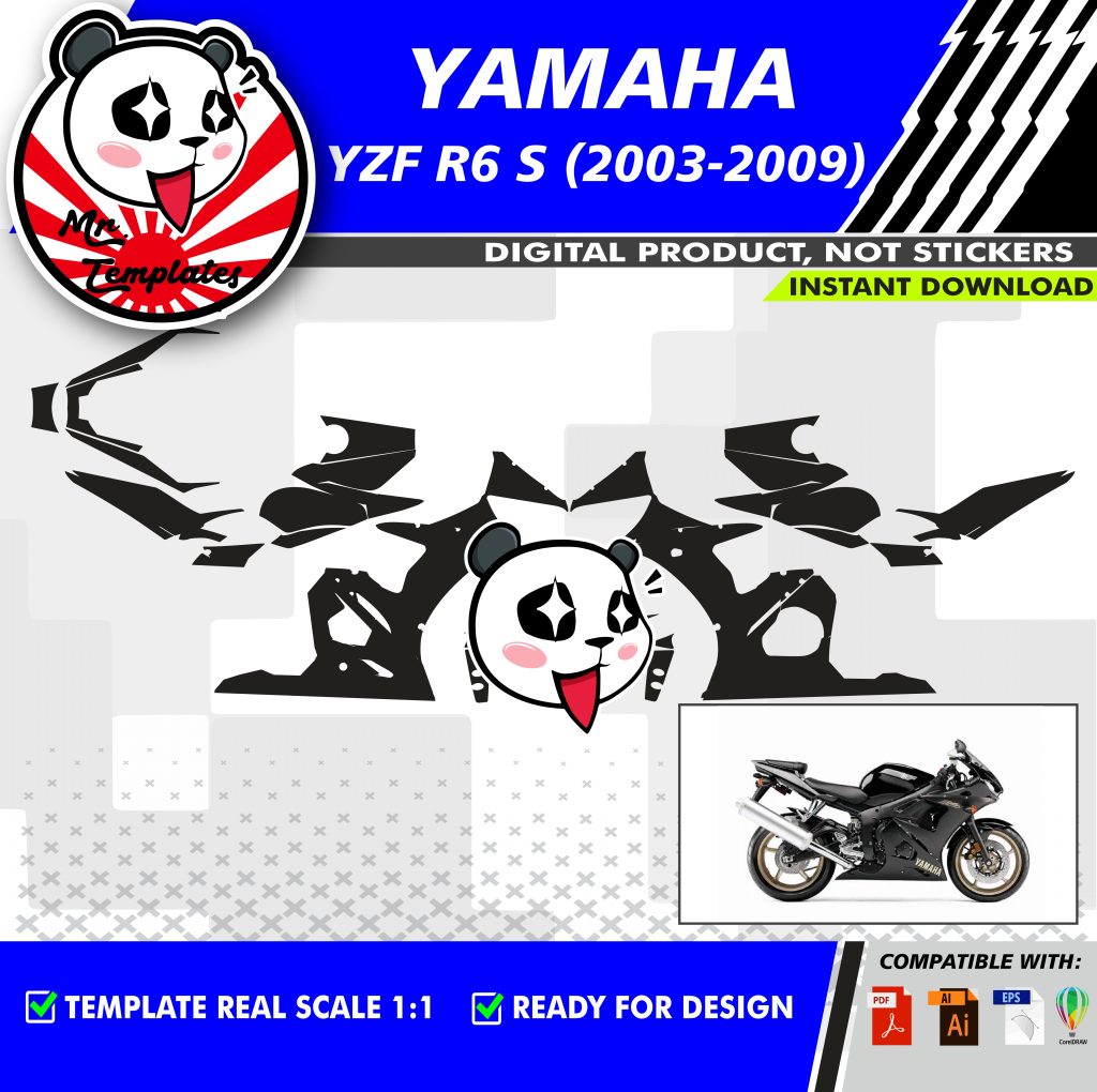 Мотоцикл векторный шаблон скачать yamaha yzf r6